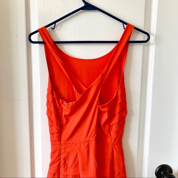 ANTHROPOLOGIE EVA FRANCO Pleated Tangelo Dress—6 - Picture 11 of 15